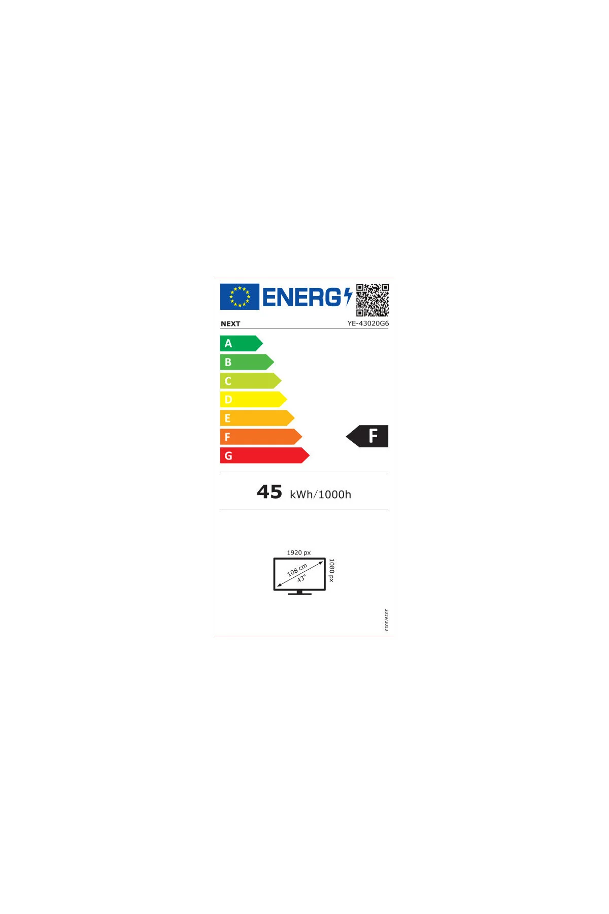 Next YE-43020G6 43" 109 Ekran Full HD Led Ekran