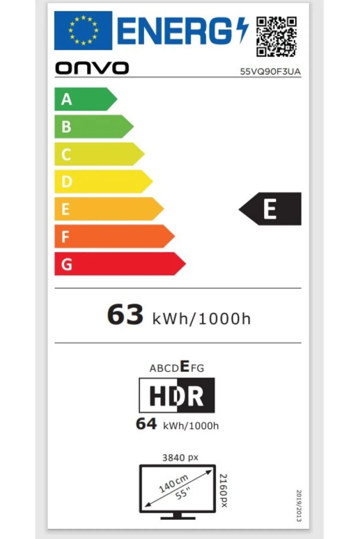 ONVO 55VQ90F3UA 55'' 140 Ekran Uydu Alıcılı 4K Ultra HD Google Smart QLED TV