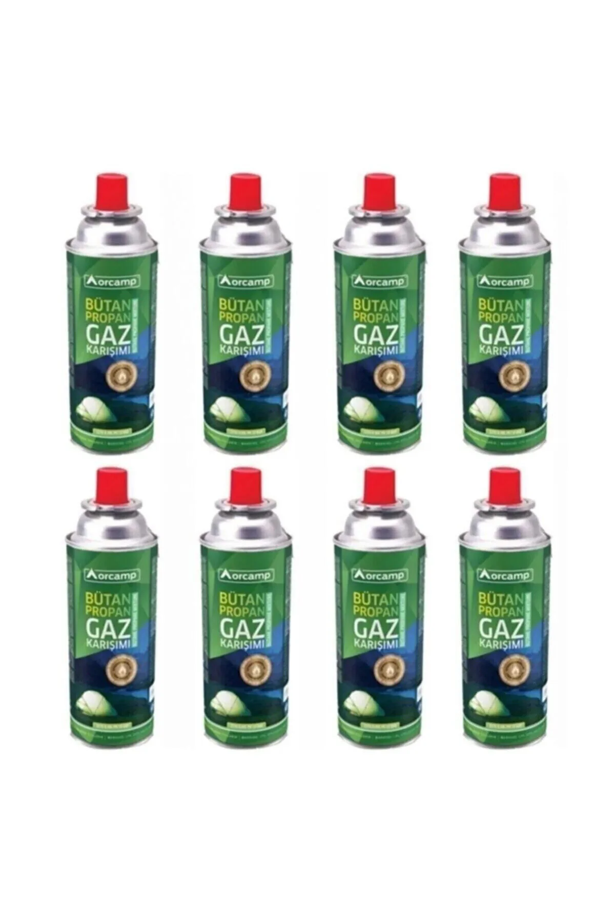 Orcamp Portatif Kamp Ocağı - Gaz Stop Emniyetli 8 Adet - 227 Kartuş - GRİ
