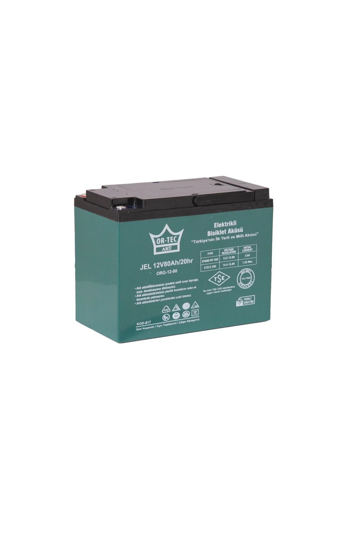 Ortec 12v 80 Ah Jel Elektrikli Bisiklet Aküsü