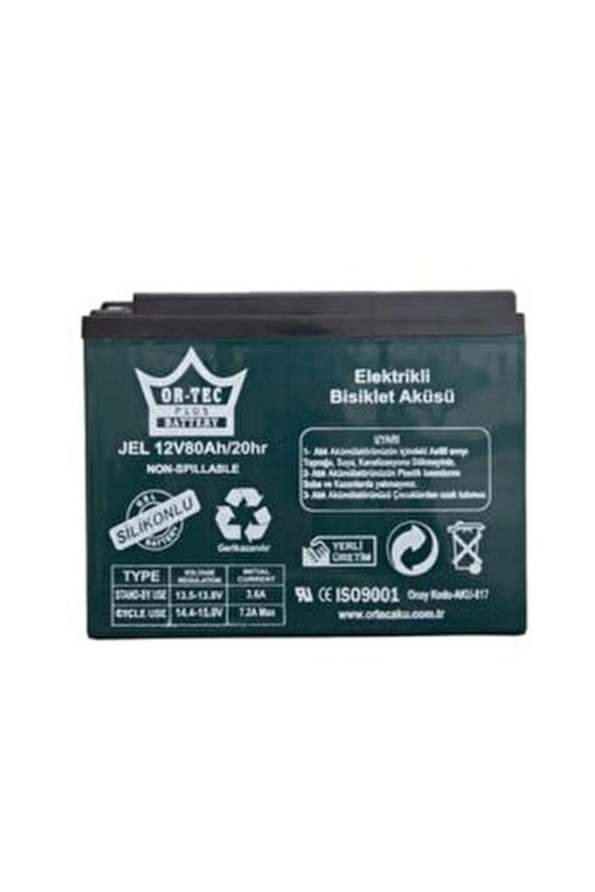 Ortec 12v 80 Ah Jel Elektrikli Bisiklet Aküsü