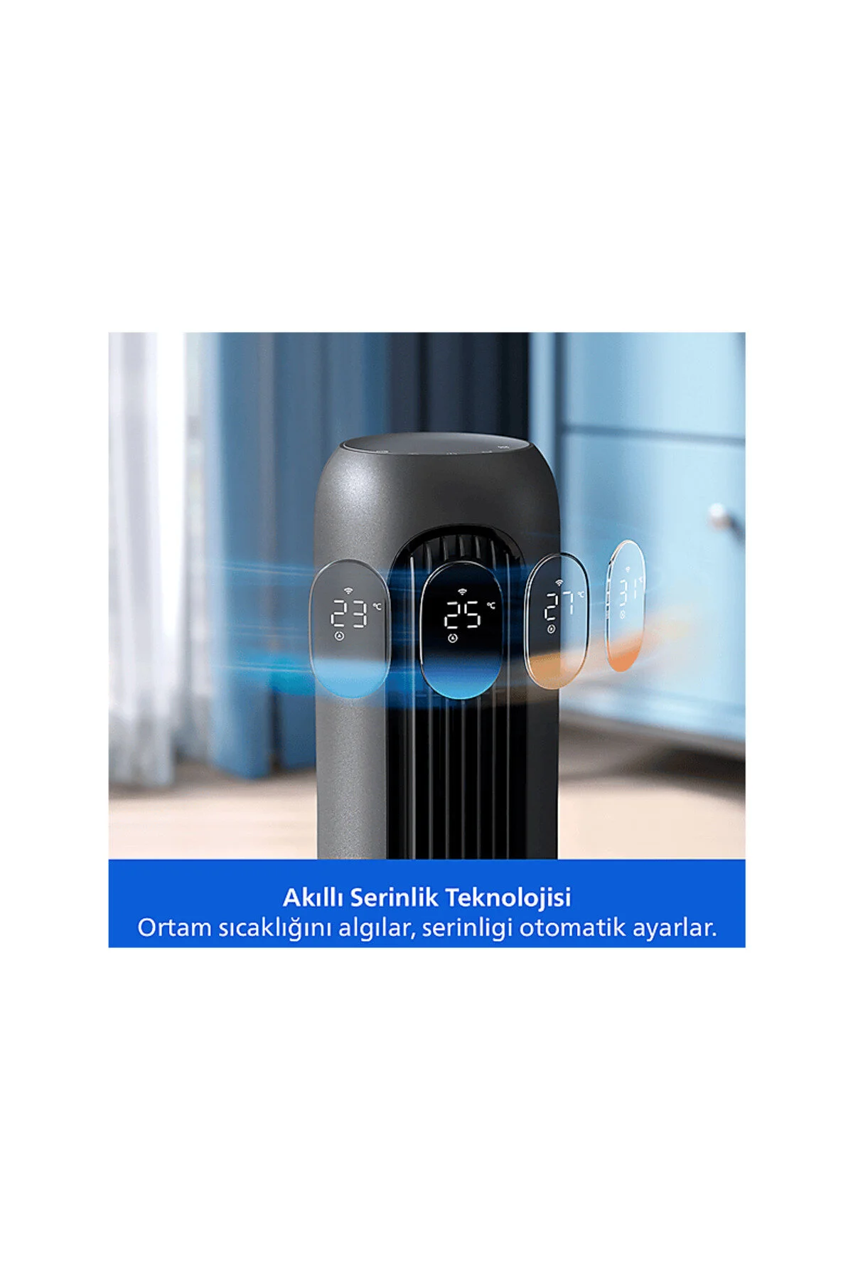 Philips 7000 Serisi CX7550/01 Kule Tipi Vantilatör Siyah