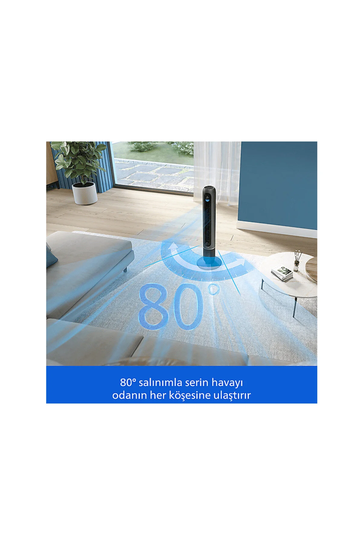 Philips 7000 Serisi CX7550/01 Kule Tipi Vantilatör Siyah