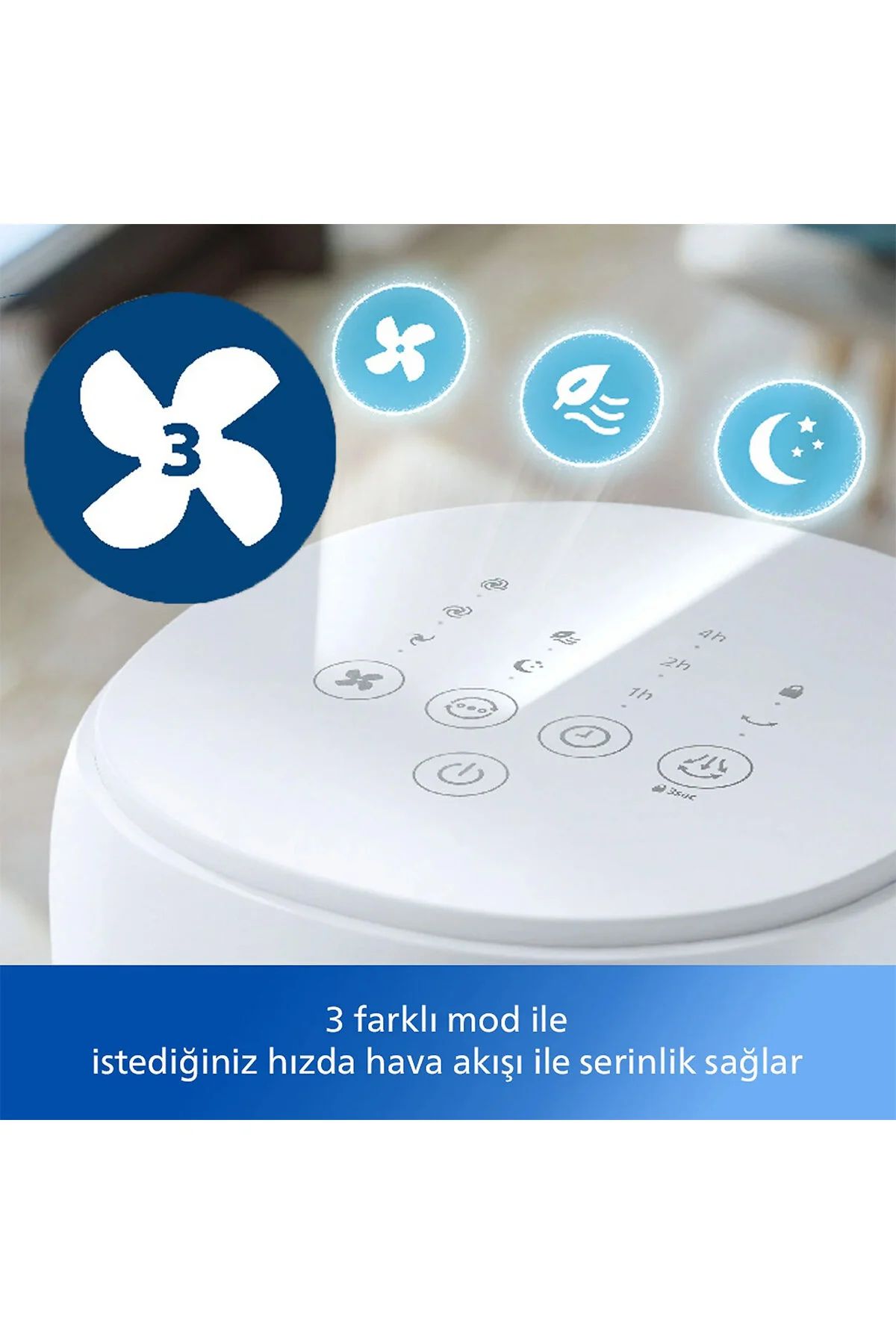 Philips CX5535/00 5000 Serisi Kule Tipi Vantilatör, Uzaktan Kumanda, Aroma Difüzyonu, 40 W, 28 dB, 2230 m3/sa