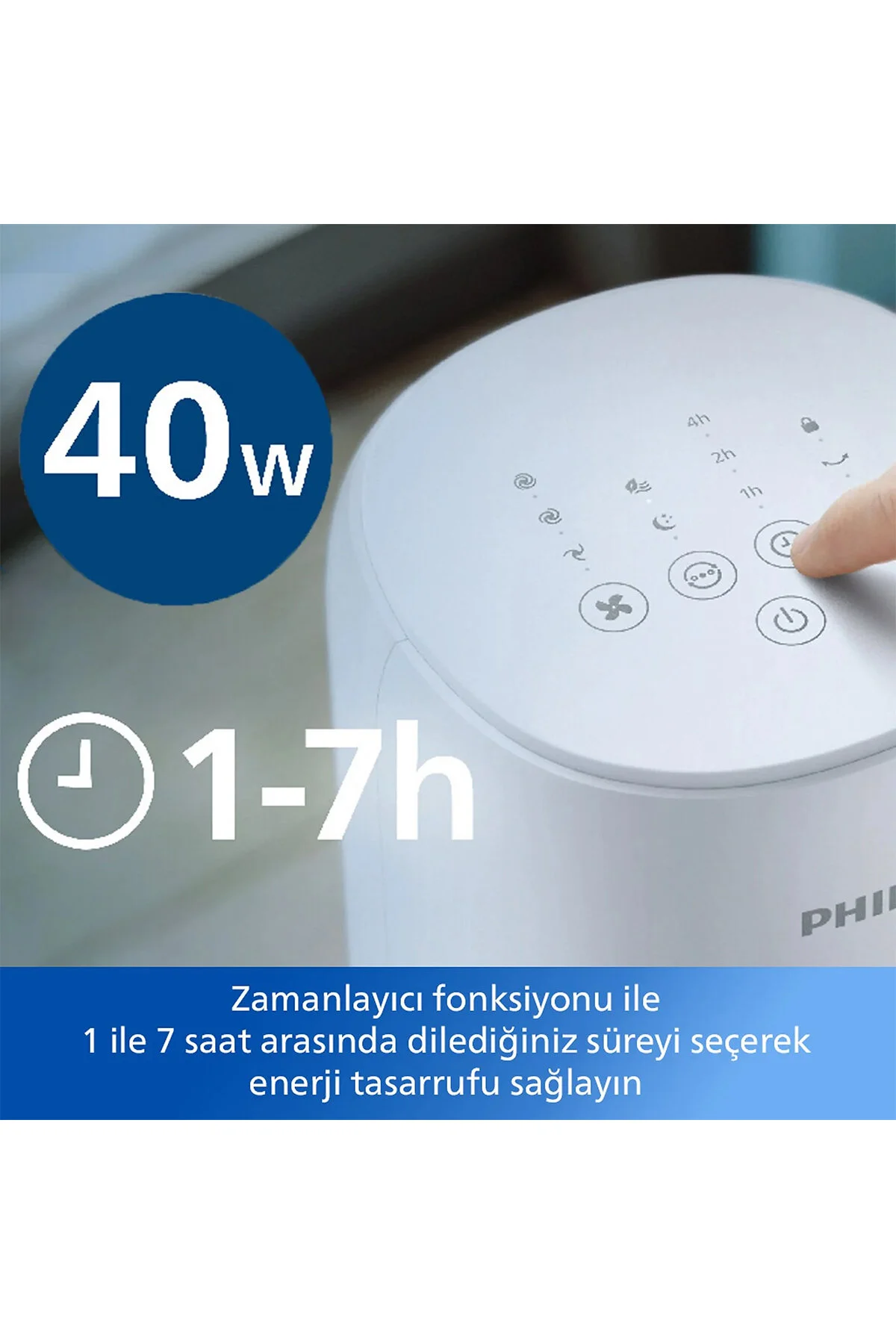 Philips CX5535/00 5000 Serisi Kule Tipi Vantilatör, Uzaktan Kumanda, Aroma Difüzyonu, 40 W, 28 dB, 2230 m3/sa