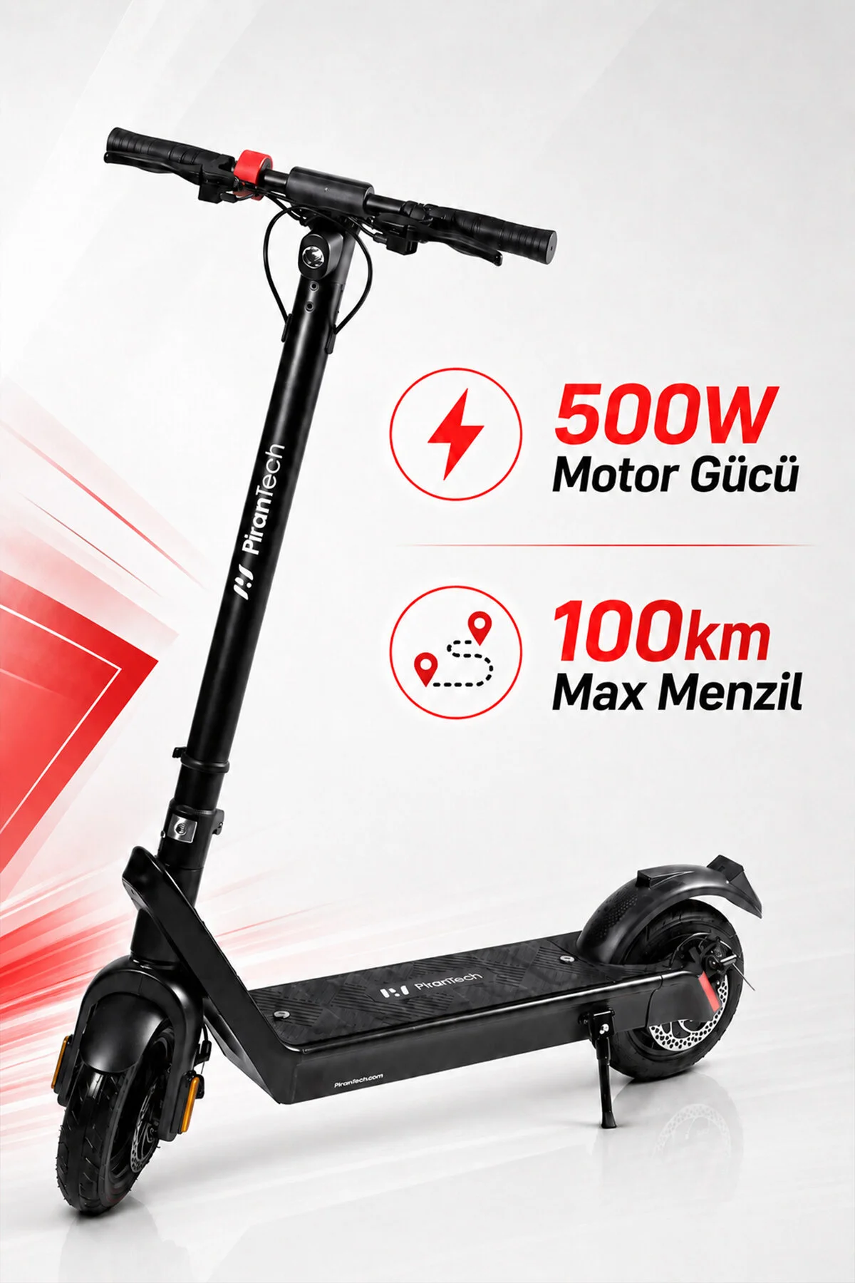 PiranTech X9 Elektrikli Scooter - Çıkartılabilir Bataryalı 850W Katlanabilir Scooter