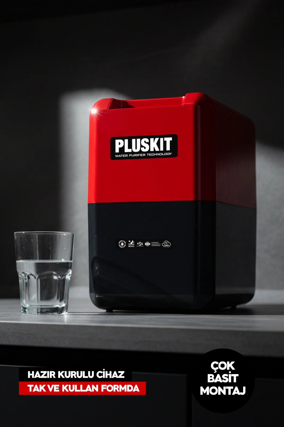 PLUSKIT 15 Aşamalı 80 Gpd Membranlı 8 L Çelik Tanklı Su Arıtma Cihazı