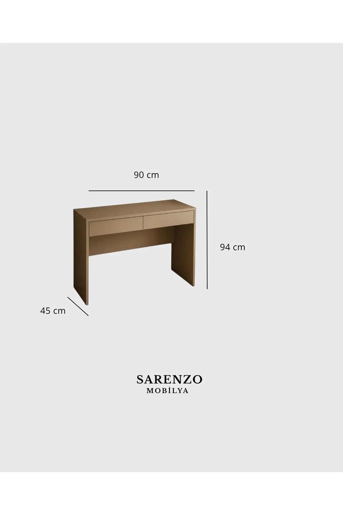 Sarenzo Vera Çalışma Masası Kum Beji Modern Makyaj Masası