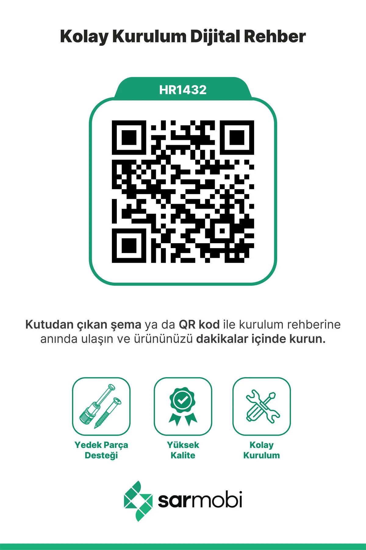 SARMOBİ Harmony İki Çekmeceli Makyaj Masası (Kare Aynalı)