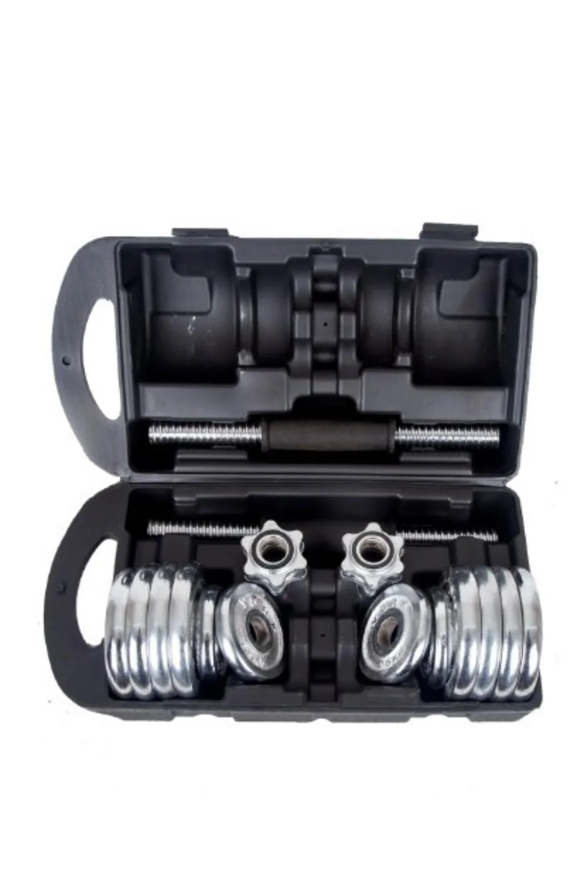 SLİPT Ckspor 15 Kg Krom Dumbell Seti Çantalı Döküm Plaka Dambıl Seti Cks15