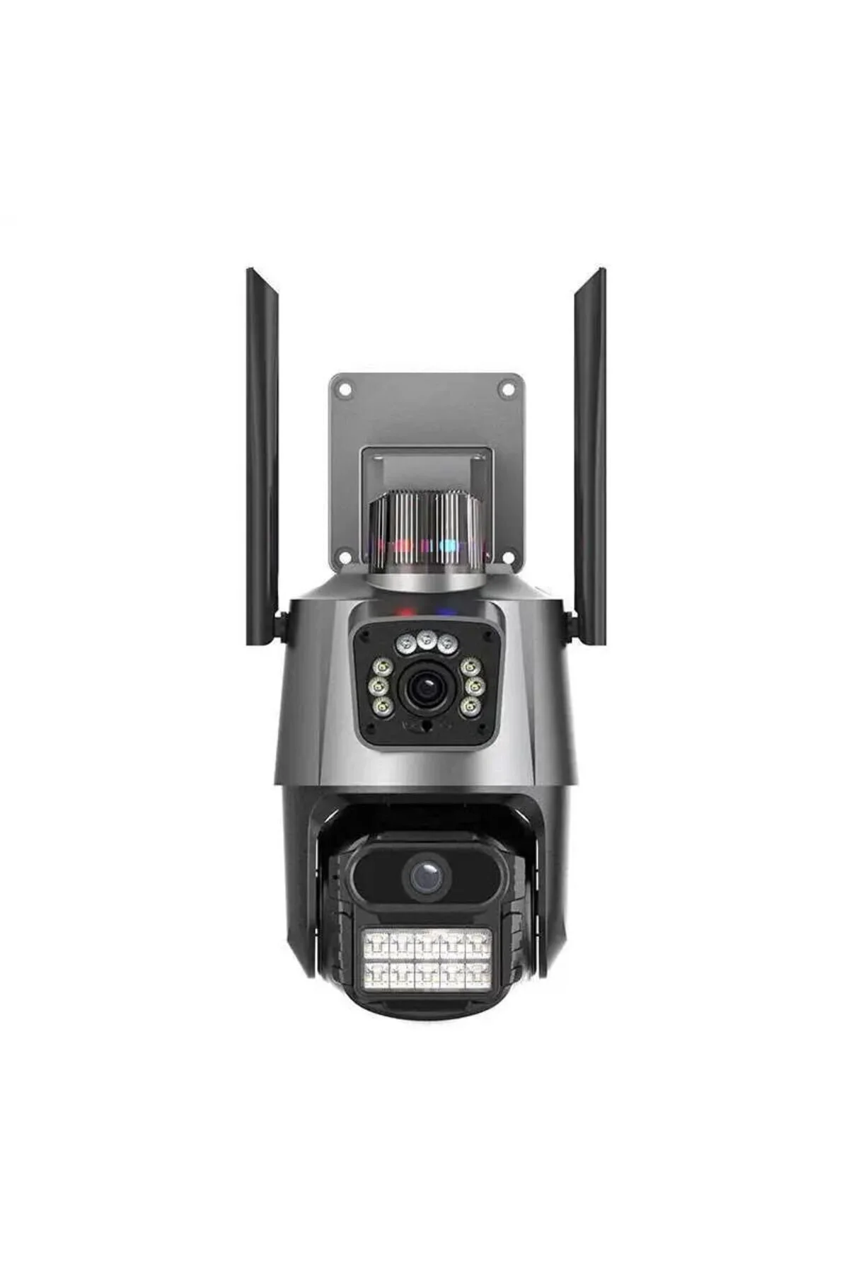 SmartVision Wifi Ptz Kamera 6 Megapixel Ultra Hd Çift Kameralı Dış Cephe Alarmlı Güvenlik Kamera Sistem