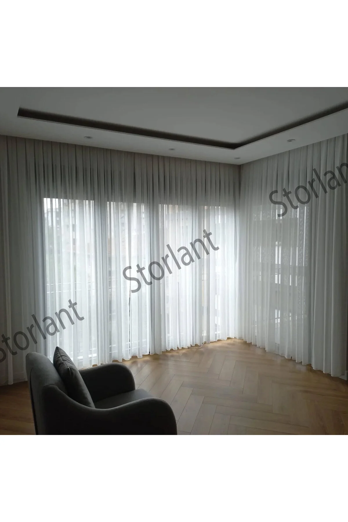Storlant Mat Bambu Orta Gramajlı 1/3 Sık Pileli Ütü Gerektirmez Tül Perde | Sade ve Kaliteli Dokuma