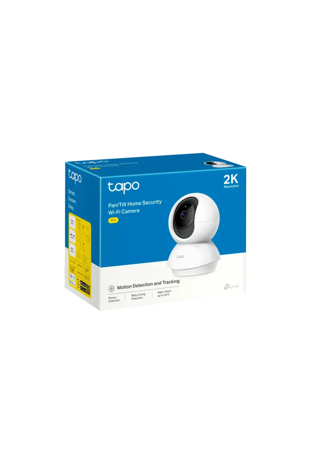 Tp-Link Tapo TC71, 2K 3MP, Çift Yönlü Ses, Bulut/SD Kart Depolama Akıllı Wi-Fi Güvenlik Kamerası