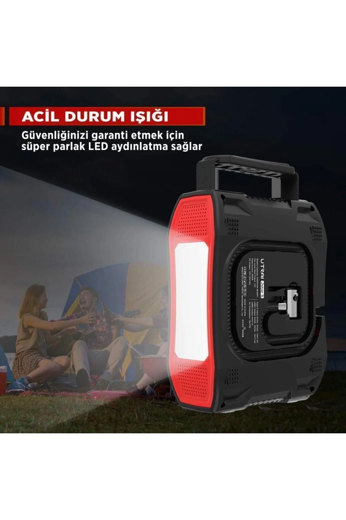 UTRAI Jstar 5 24000mah 2000a Jump Starter Lastik Şişirme Pompası Taşınabilir Akü Takviye Cihazı Çanta Led