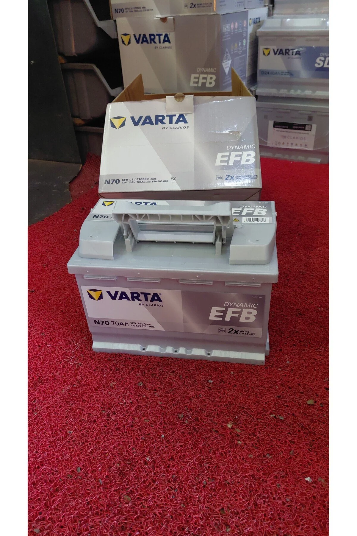 Varta Akü 12V 70 Ah Amper 760A Start-Stop EFB N70 2025.