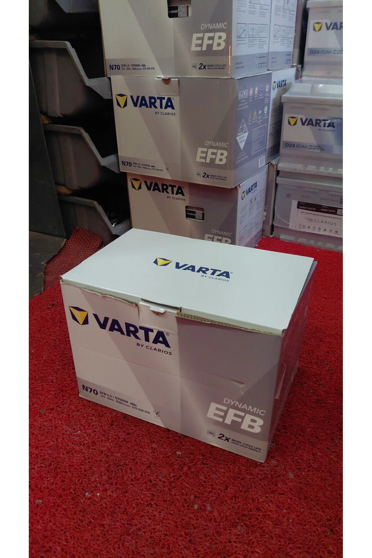 Varta Akü 12V 70 Ah Amper 760A Start-Stop EFB N70 2025.