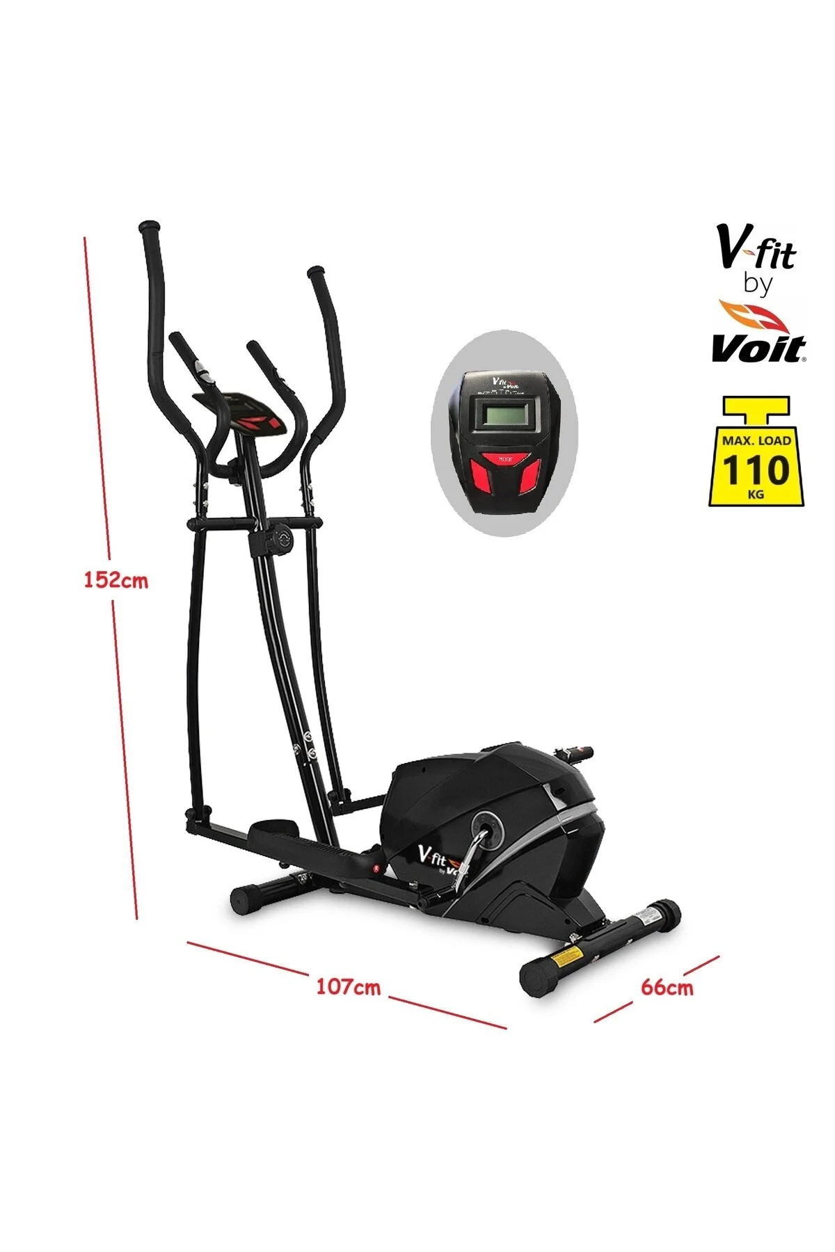 Voit V-fit By Voit Manyetik Eliptik Bisiklet Sessiz Çalışan Elden Nabız Ölçerli Kondisyon Aleti