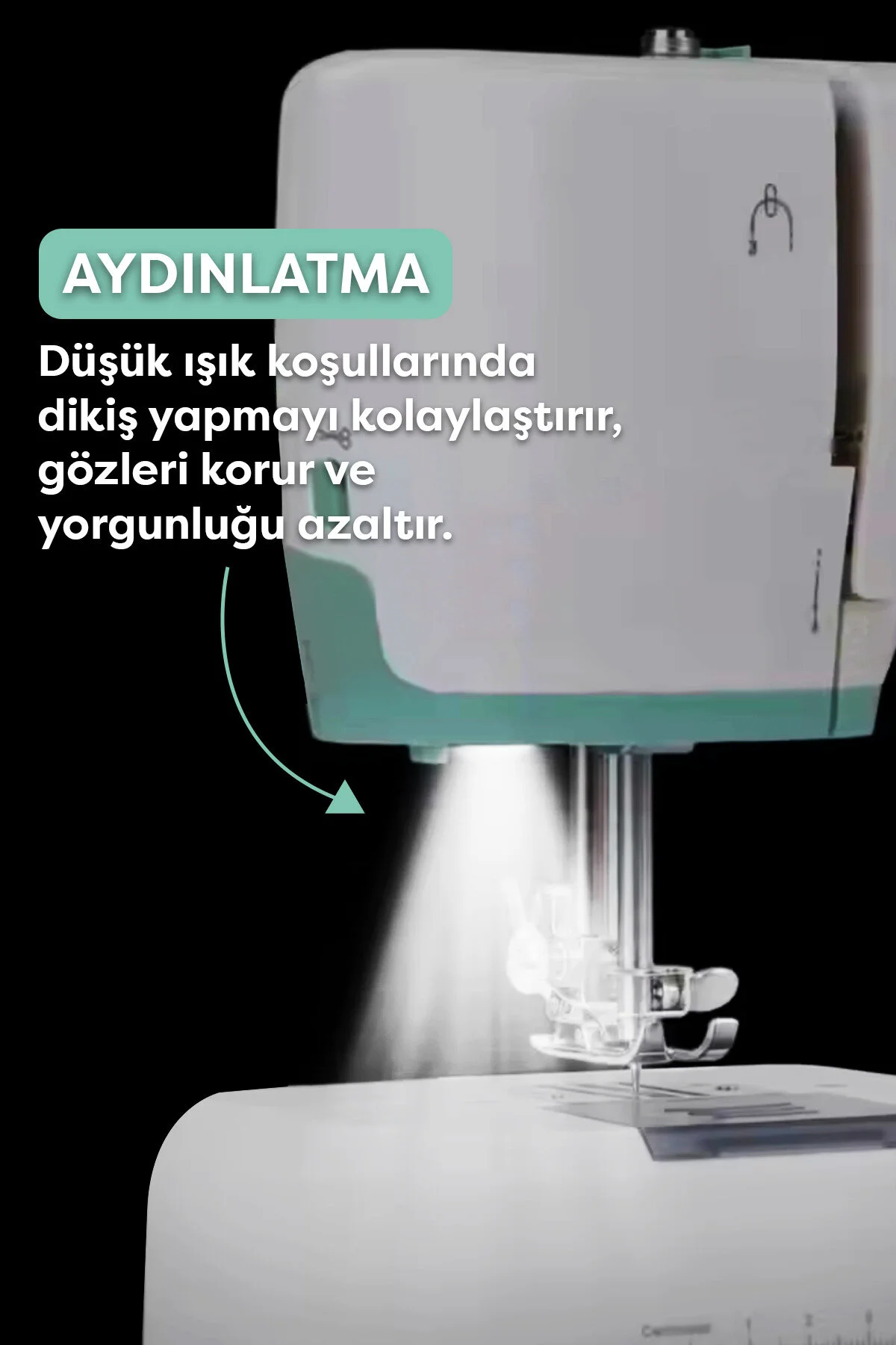 wimi 12 Fonksiyonlu Led Işıklı Ev Tipi Dikiş Makinesi
