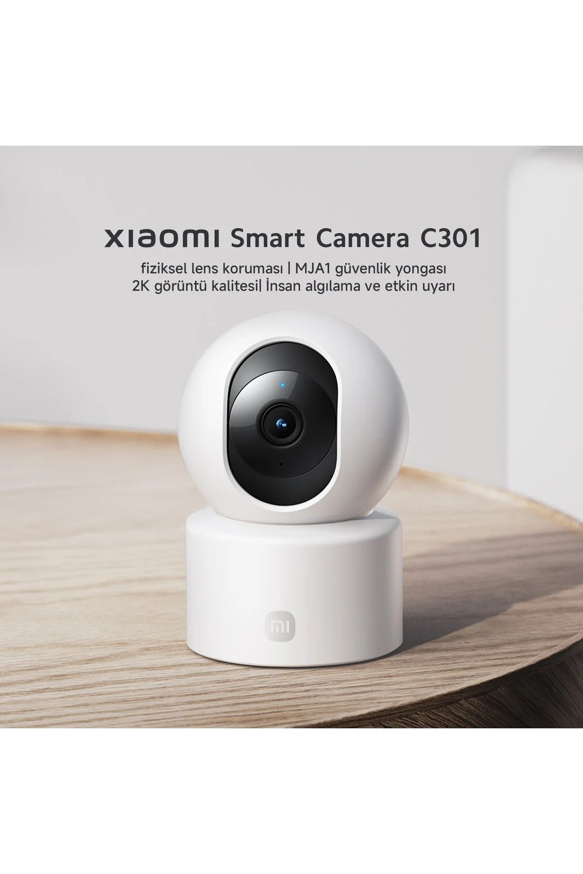 Xiaomi Smart Camera C301 2304p WiFi Akıllı Ev Kamerası - Gece Görüş ve Takip 360 2K (Xiaomi TR Garantili)