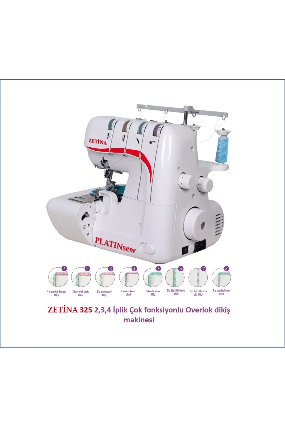 Zetina 325 4 Ip Overlok Makinası 2025