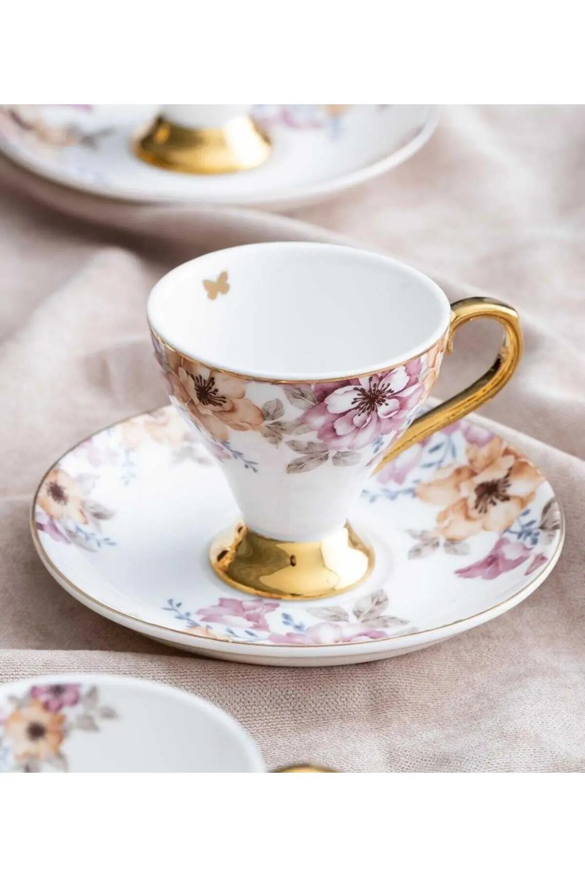 ACAR 6'lı Porselen Royalty Kahve Fincanı