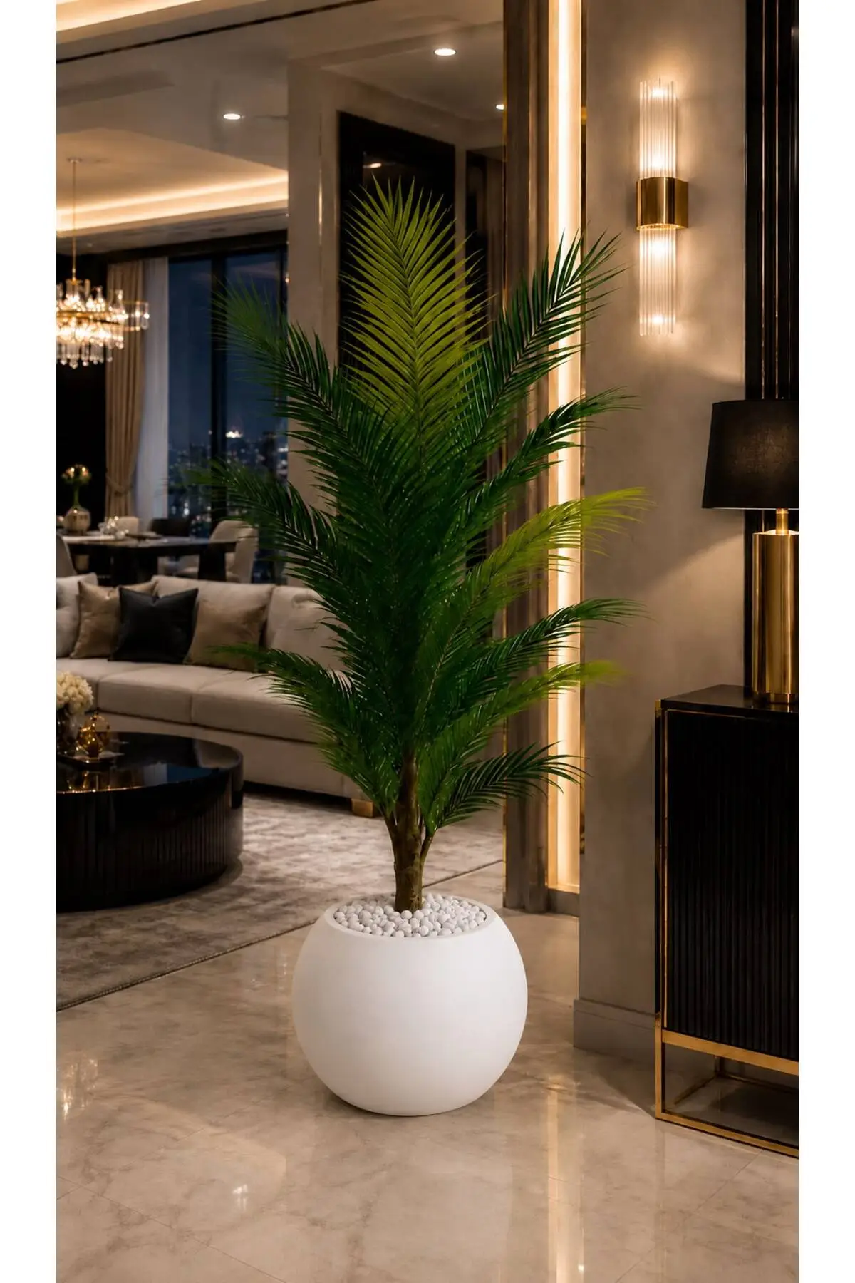 Altun Çiçekcilik Yapay Ağaç Areka 150 Cm Lux Saksı Dahıldır