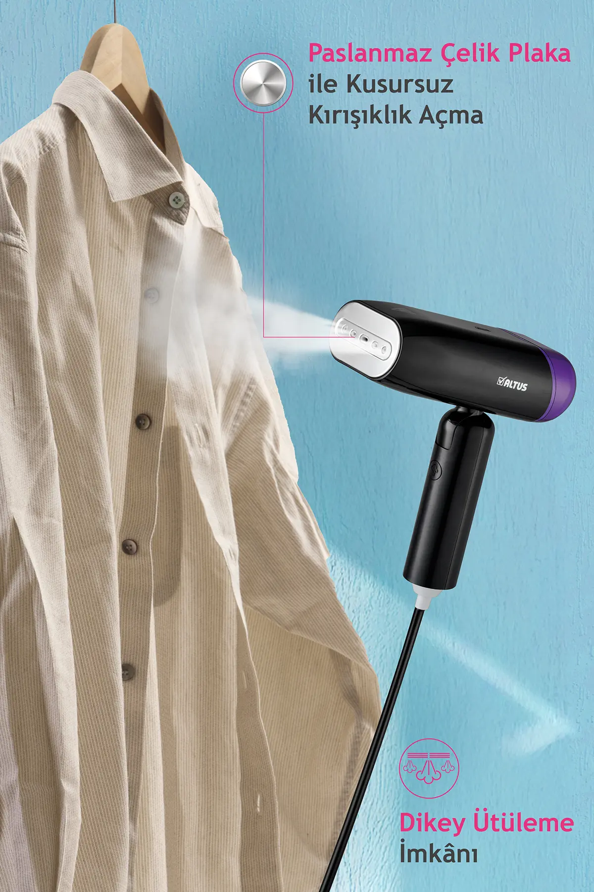Altus Al 685 Katlanabilir Buharlı Kırışıklık Giderici