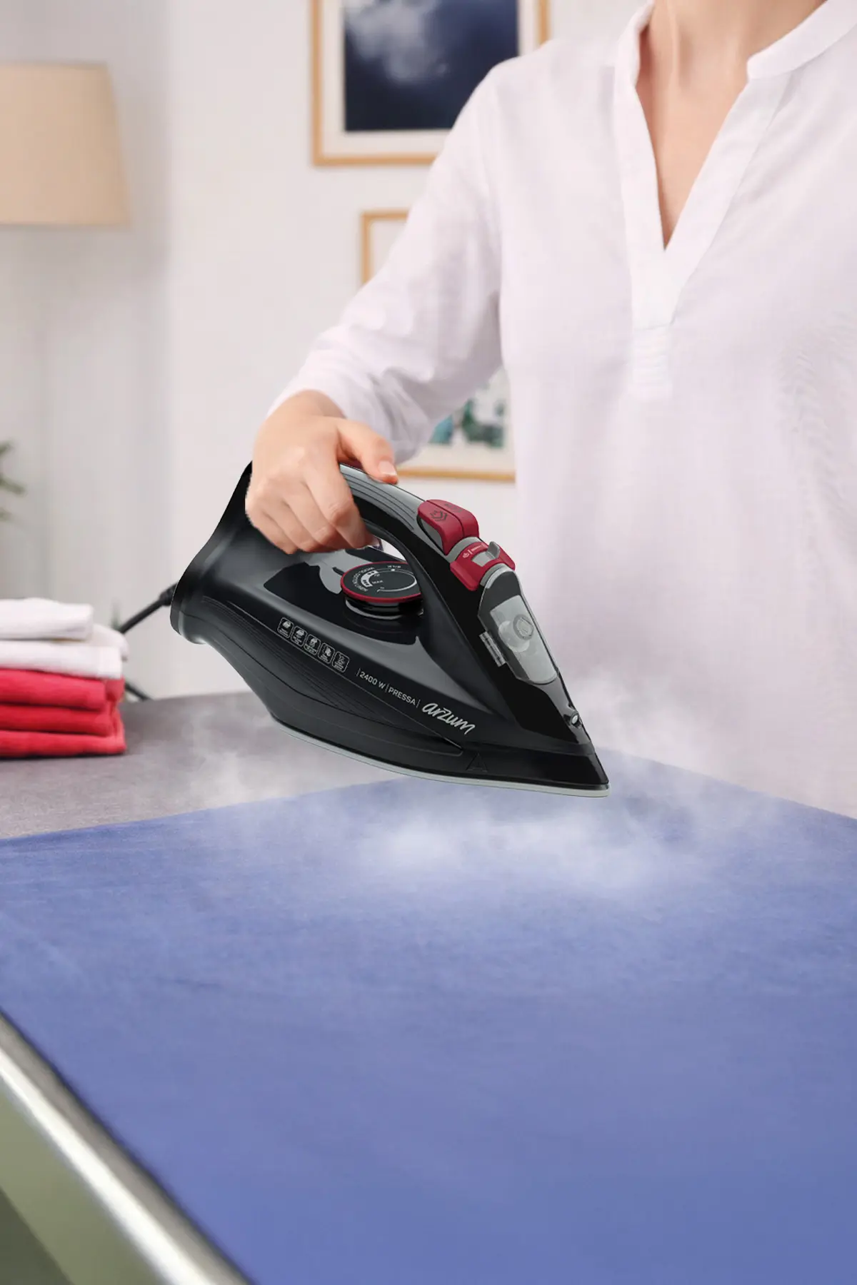Arzum AR6020 Pressa 2400Watt Seramik Taban Buharlı Ütü,Şok Buhar