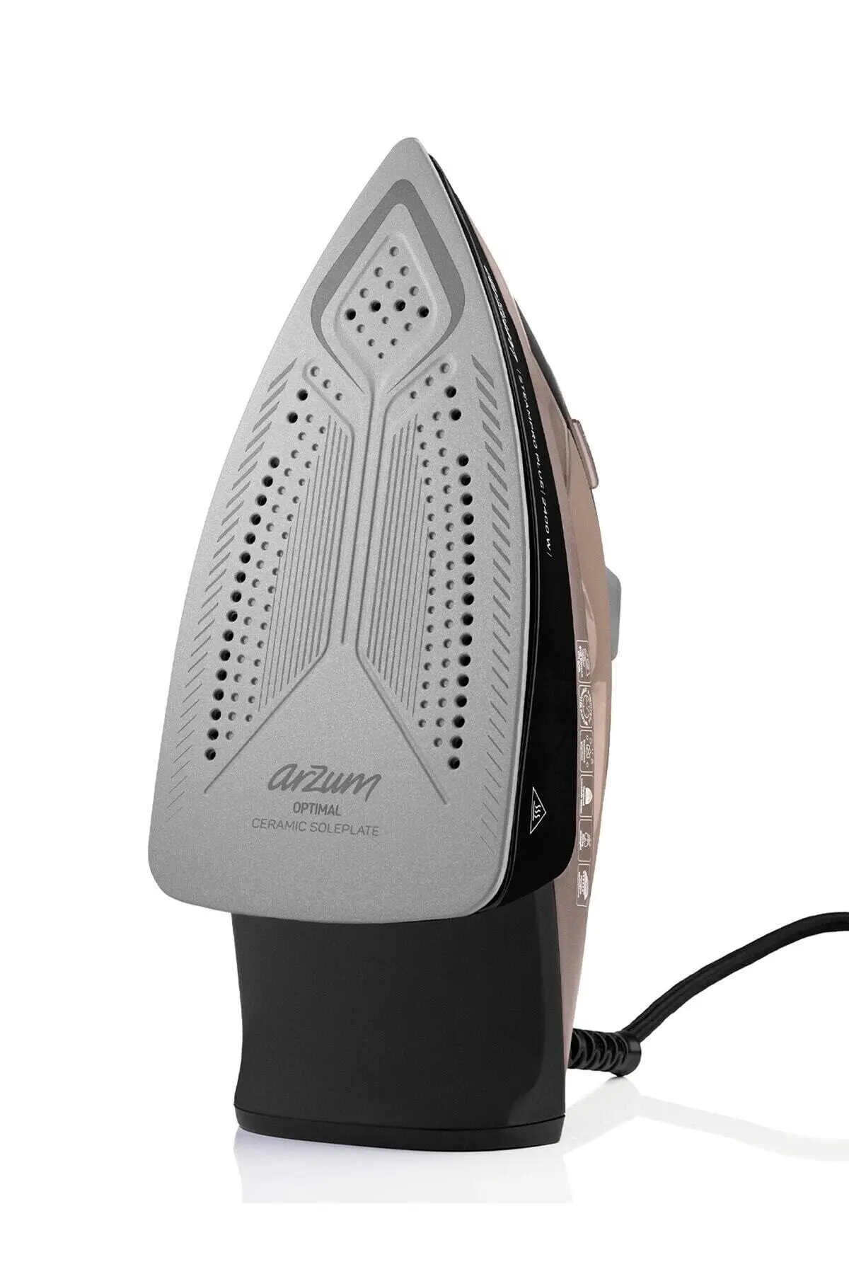 Arzum AR6030 SteamPro Plus Buharlı Ütü 2400W, Seramik Taban, 175 gr/min Şok Buhar, Kahverengi