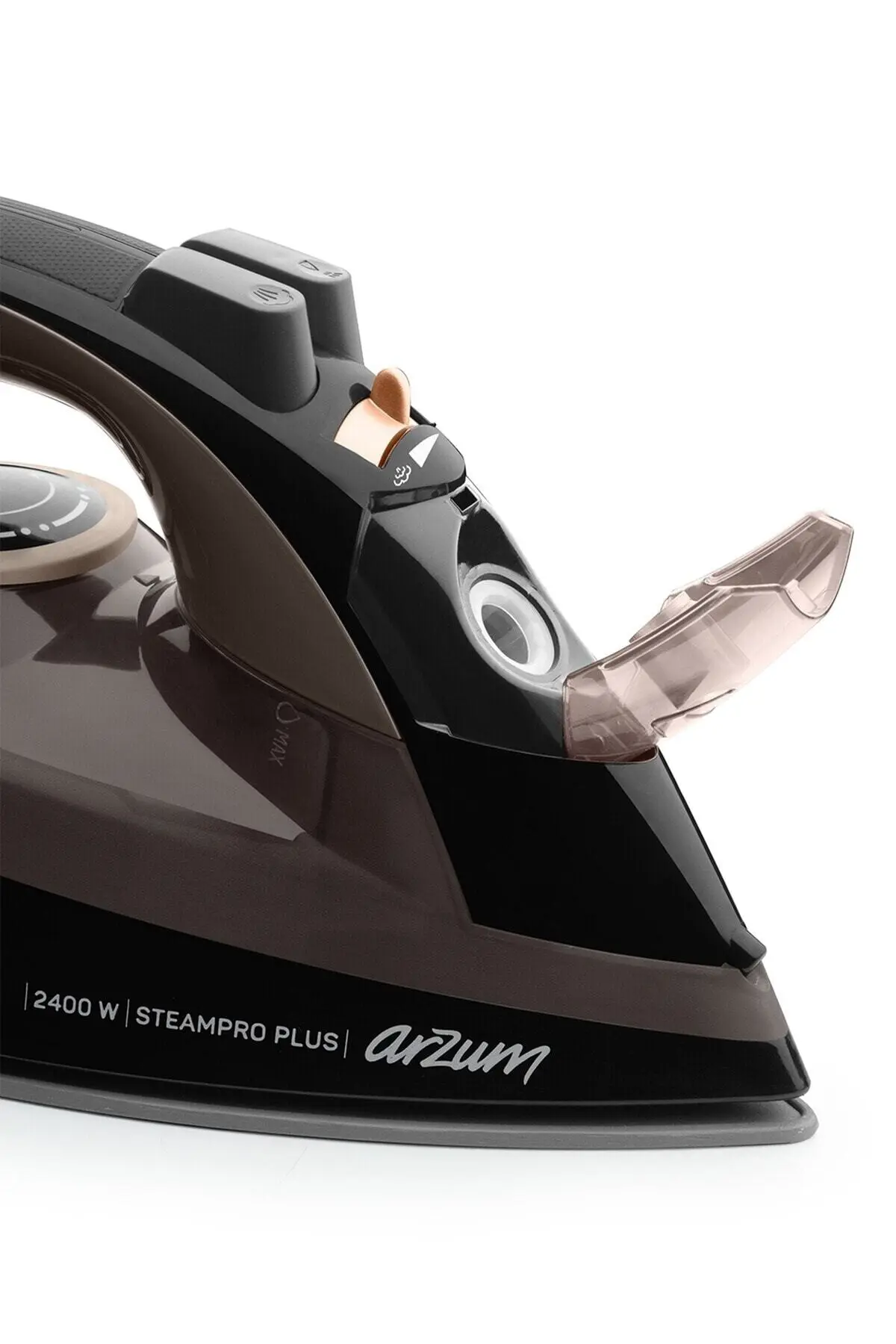 Arzum AR6030 SteamPro Plus Buharlı Ütü 2400W, Seramik Taban, 175 gr/min Şok Buhar, Kahverengi