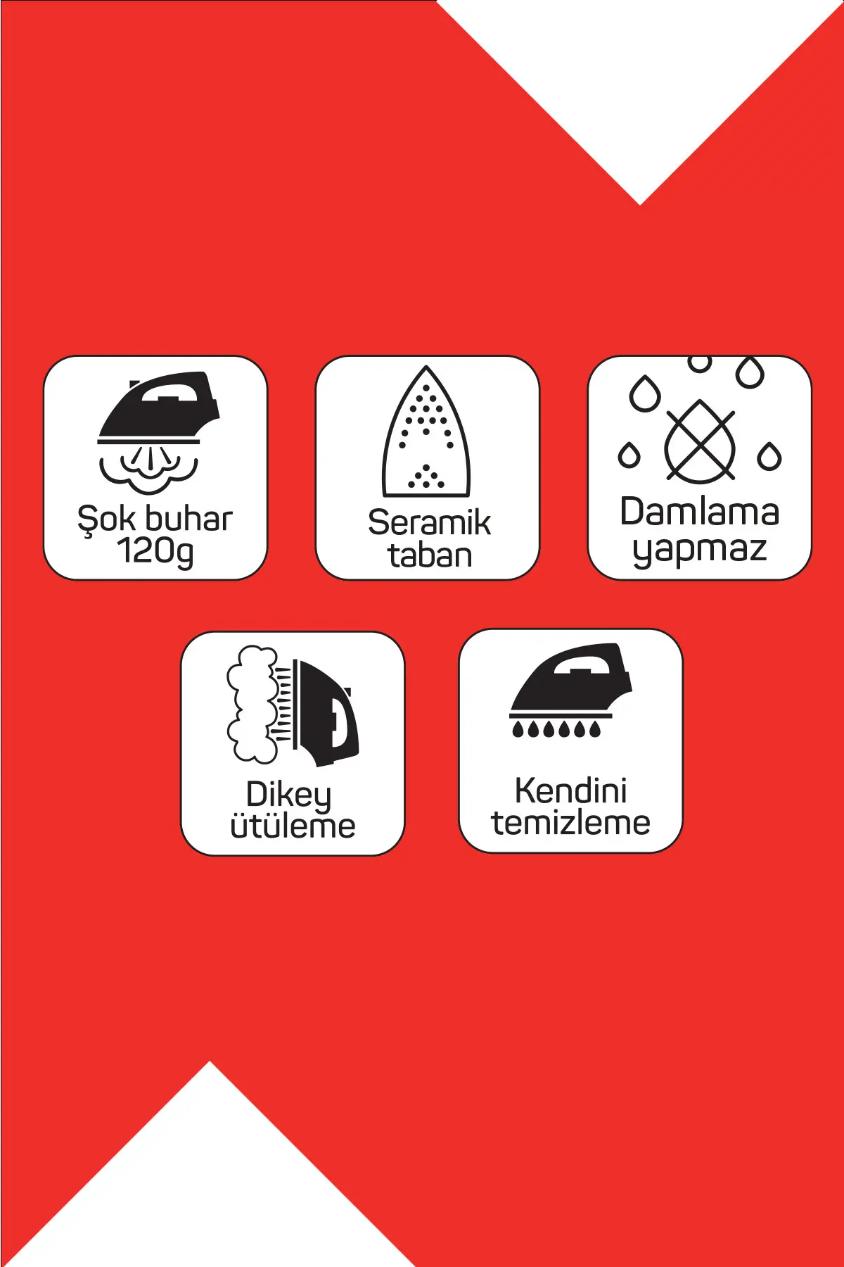 Arzum AR684 Olivya Buharlı Ütü 2400W, Seramik Taban, Dikey Buhar, Şok Buhar, Damlama Önleme, Siyah