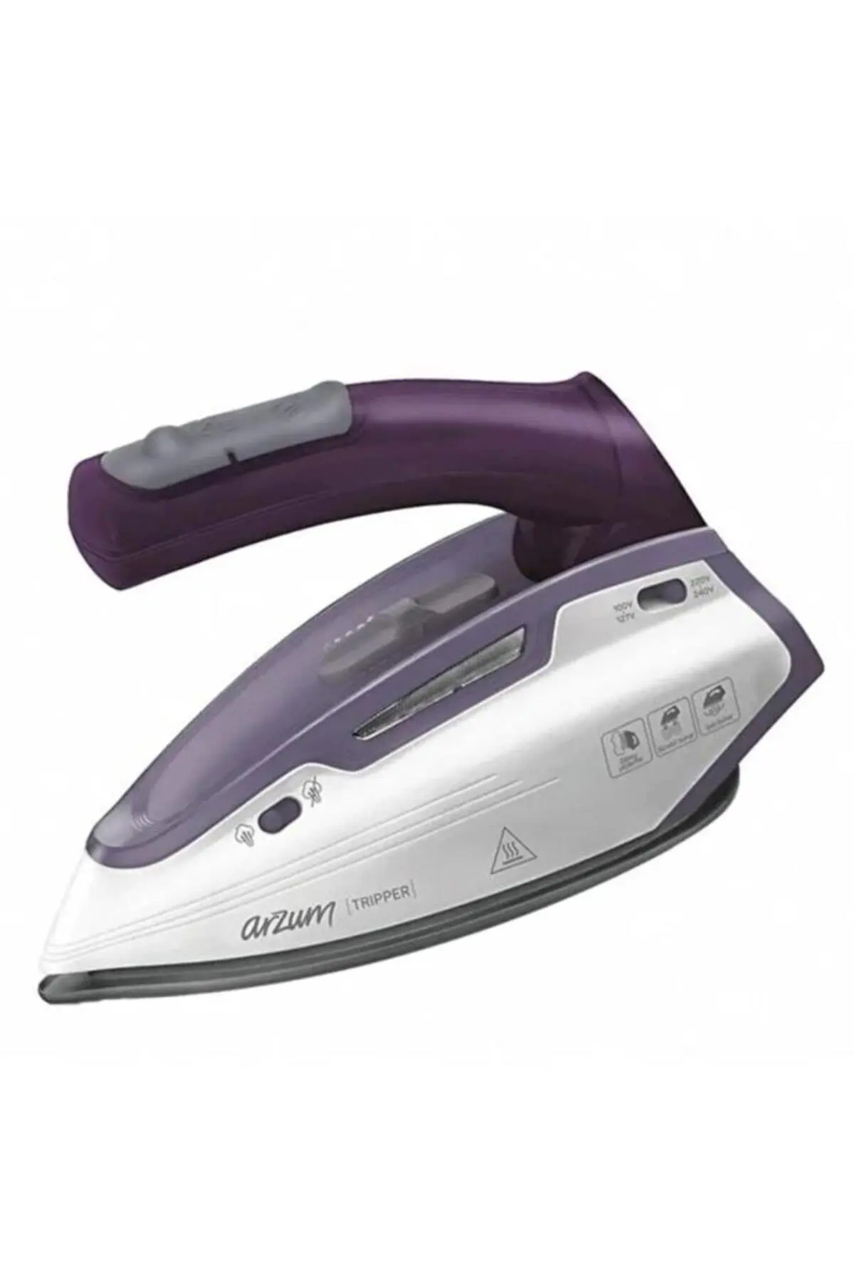 Arzum AR690 Tripper Buharlı Seyahat Ütüsü 1150W Çift Voltaj Katlanabilir Sap Seramik Taban, Mor