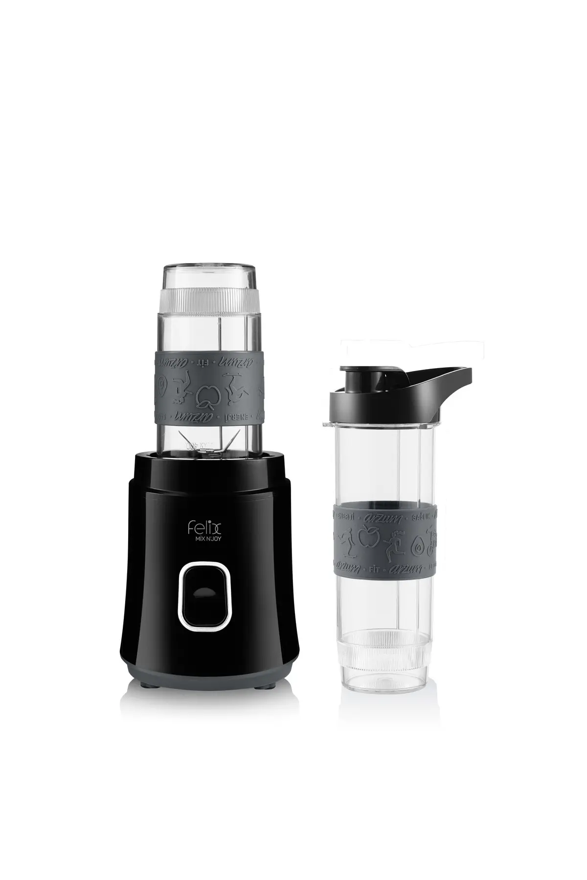 Arzum FL196 Felix Mix N Joy Kişisel Blender 600W, 570ml Hazne, 400ml Şişe, Siyah