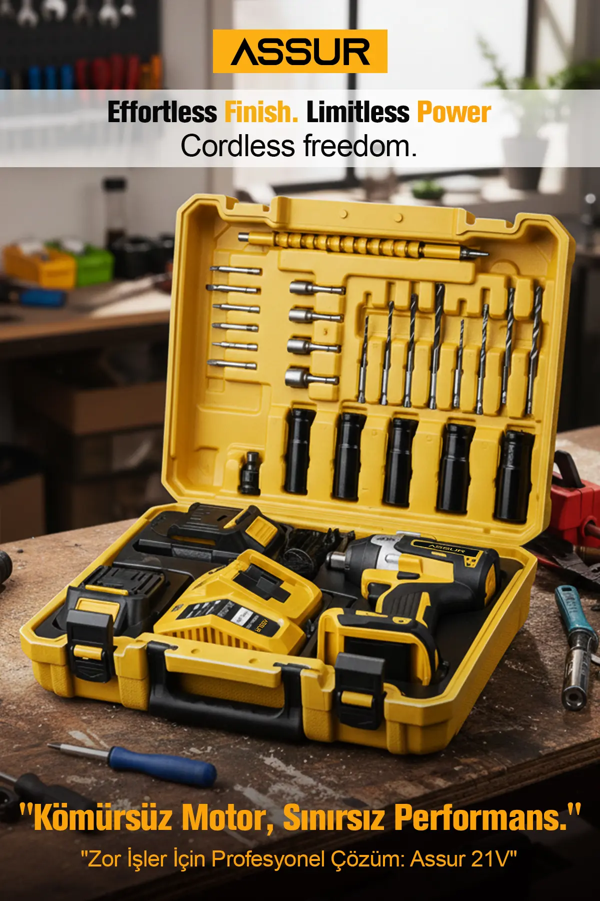 ASSUR 450 NM TORKLU PRO 21V ÇİFT AKÜLÜ KÖMÜRSÜZ 1/2 SOMUN SÖKME SIKMA MAKİNESİ