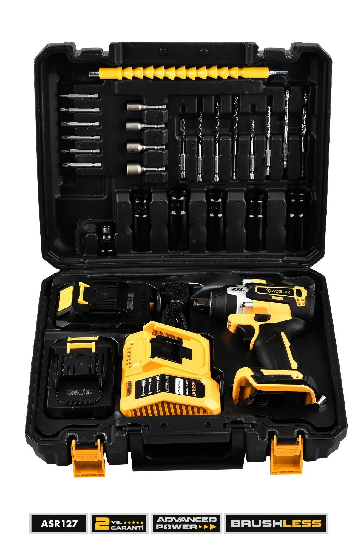 ASSUR 450 NM TORKLU PRO 21V ÇİFT AKÜLÜ KÖMÜRSÜZ 1/2 SOMUN SÖKME SIKMA MAKİNESİ