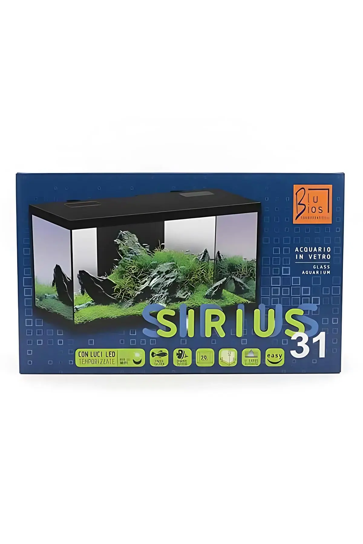 Atakan Petshop Blubios Sirius 31 Set Akvaryum Ledli 29Lt Siyah