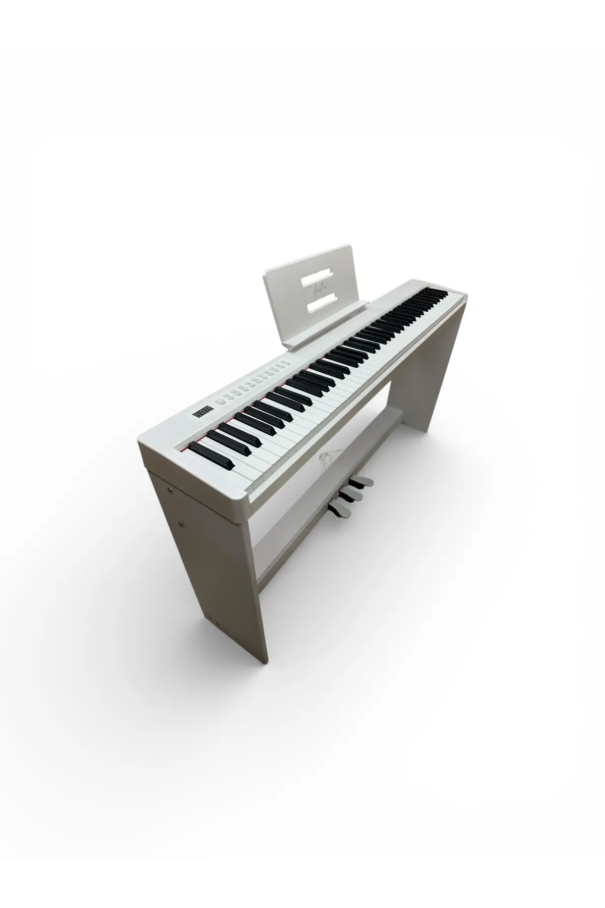 AUSTIN Beyaz Digital Piyano Hassasiyetli 88 Dolgu Tuş 3 Pedal Tabure Kulaklık Dahil