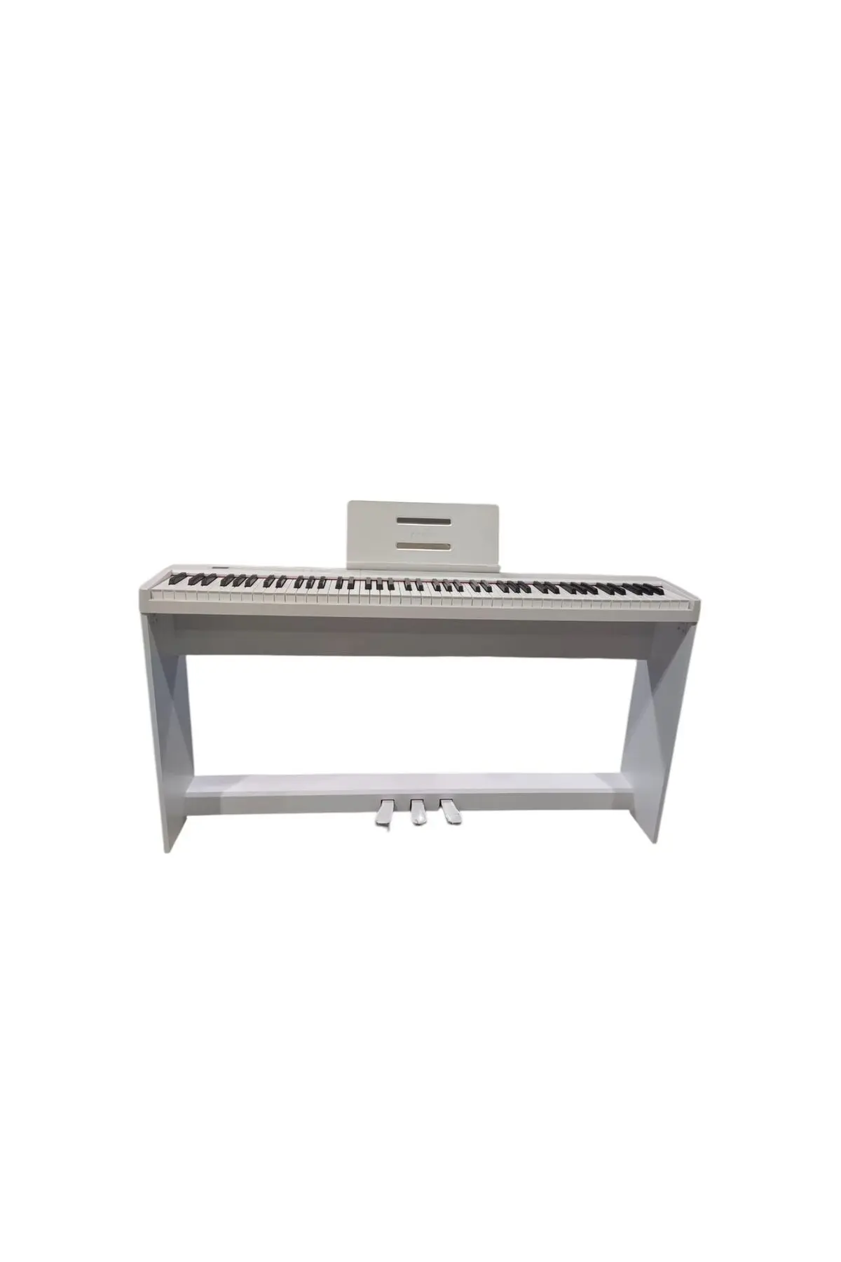 AUSTIN Beyaz Digital Piyano Hassasiyetli 88 Dolgu Tuş 3 Pedal Tabure Kulaklık Dahil