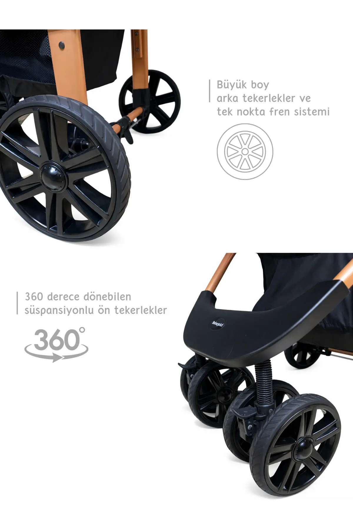 BEBEGOLD Travel Sistem, Çift Yönlü, ( Seyahat Sistem ) Bebek Arabası
