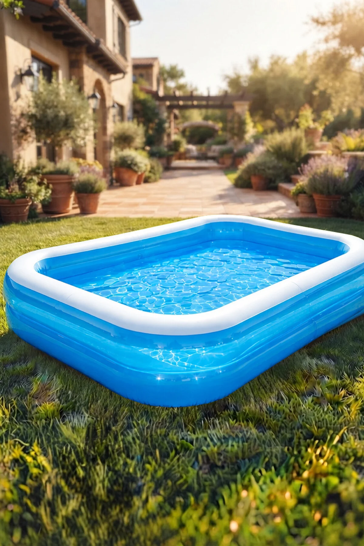 Bestway 12819 - Büyük Boy Dikdörtgen Şişme Aile Havuzu (211x132x46cm)