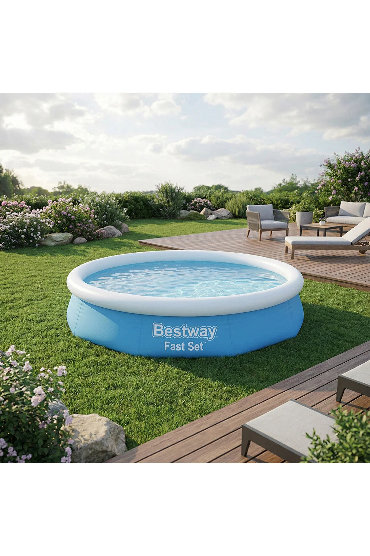 Bestway 57448 Fast Set Çember Şişme Havuz 2.44 m x 61 cm