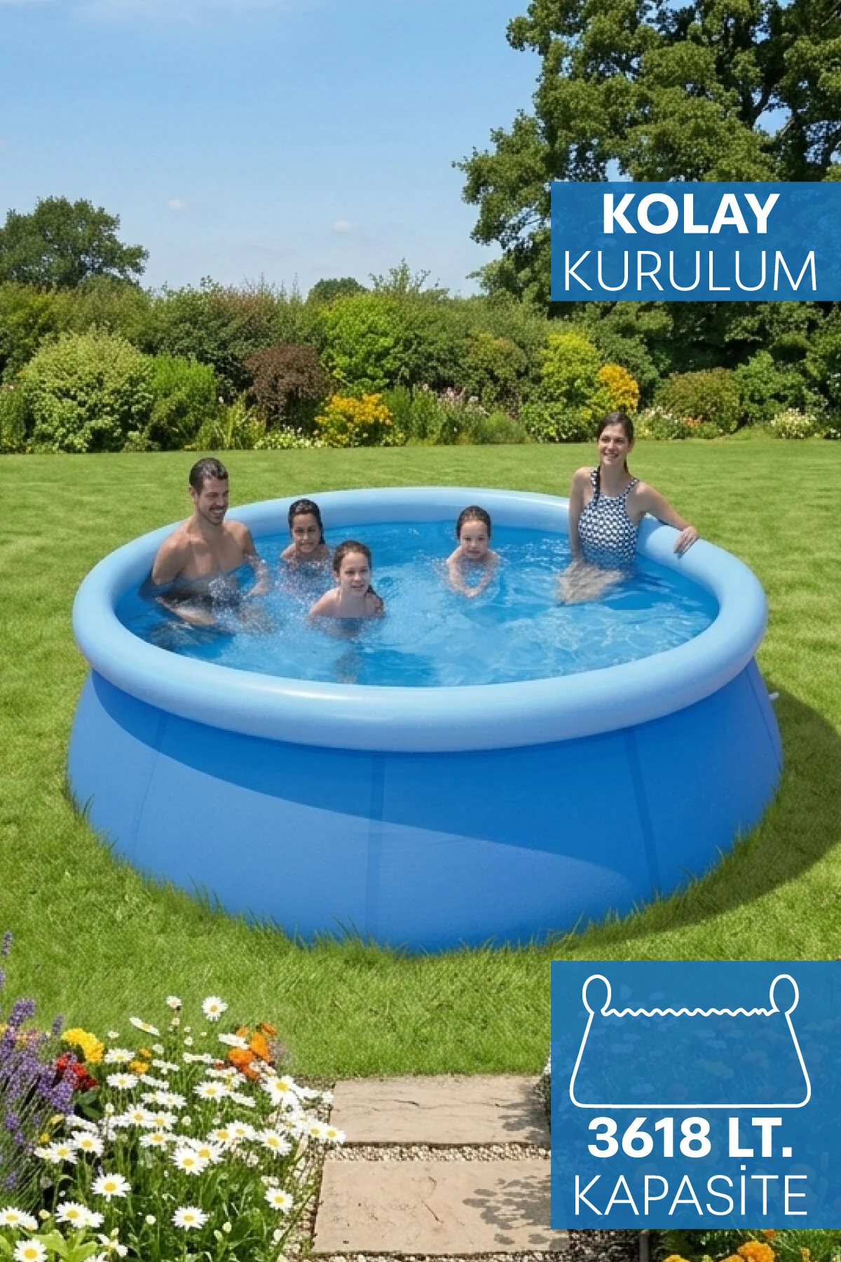 Blooma Yuvarlak Aile Havuzu 305cm x76cm