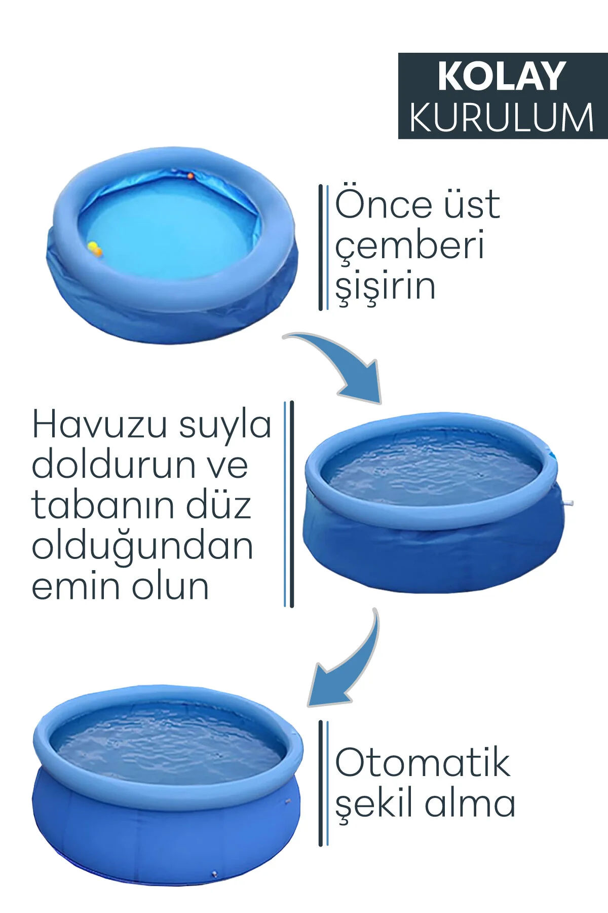 Blooma Yuvarlak Aile Havuzu 305cm x76cm