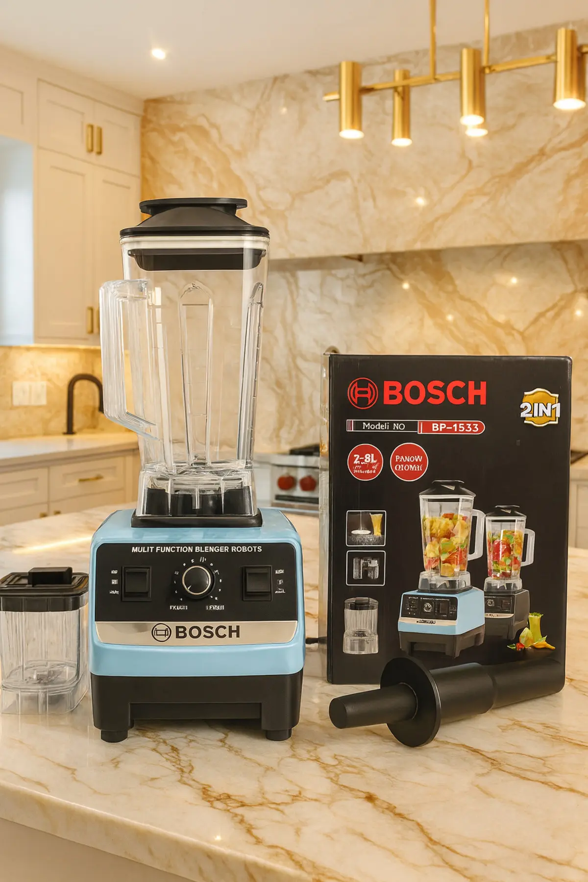 Bosch 2'si 1 Arada Çok Fonksiyonlu Blender – Güçlü Motor, Geniş Hazne