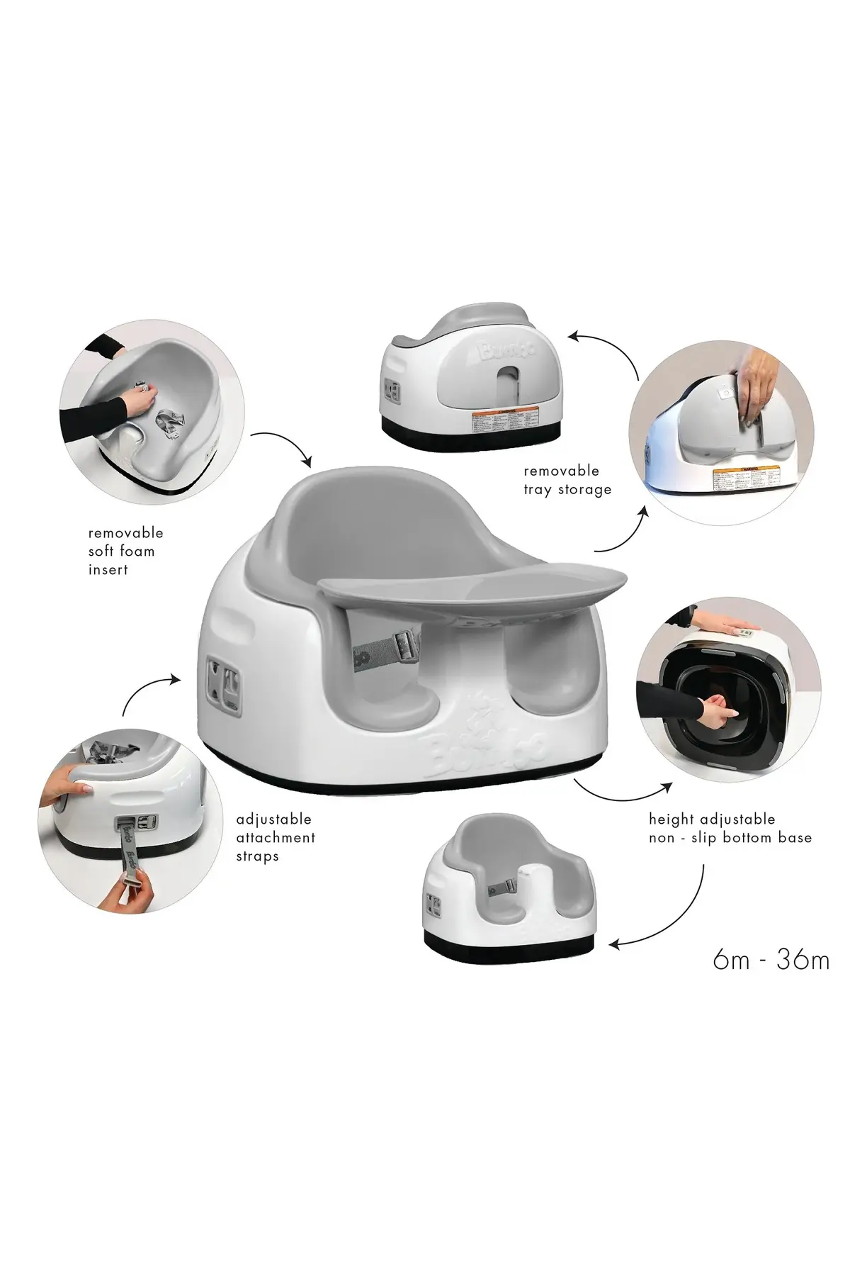 Bumbo Multi Seat , 06-36 Aylık Bebek ve Çocuklar için Çok Amaçlı Koltuk (Bumbo Taupe)