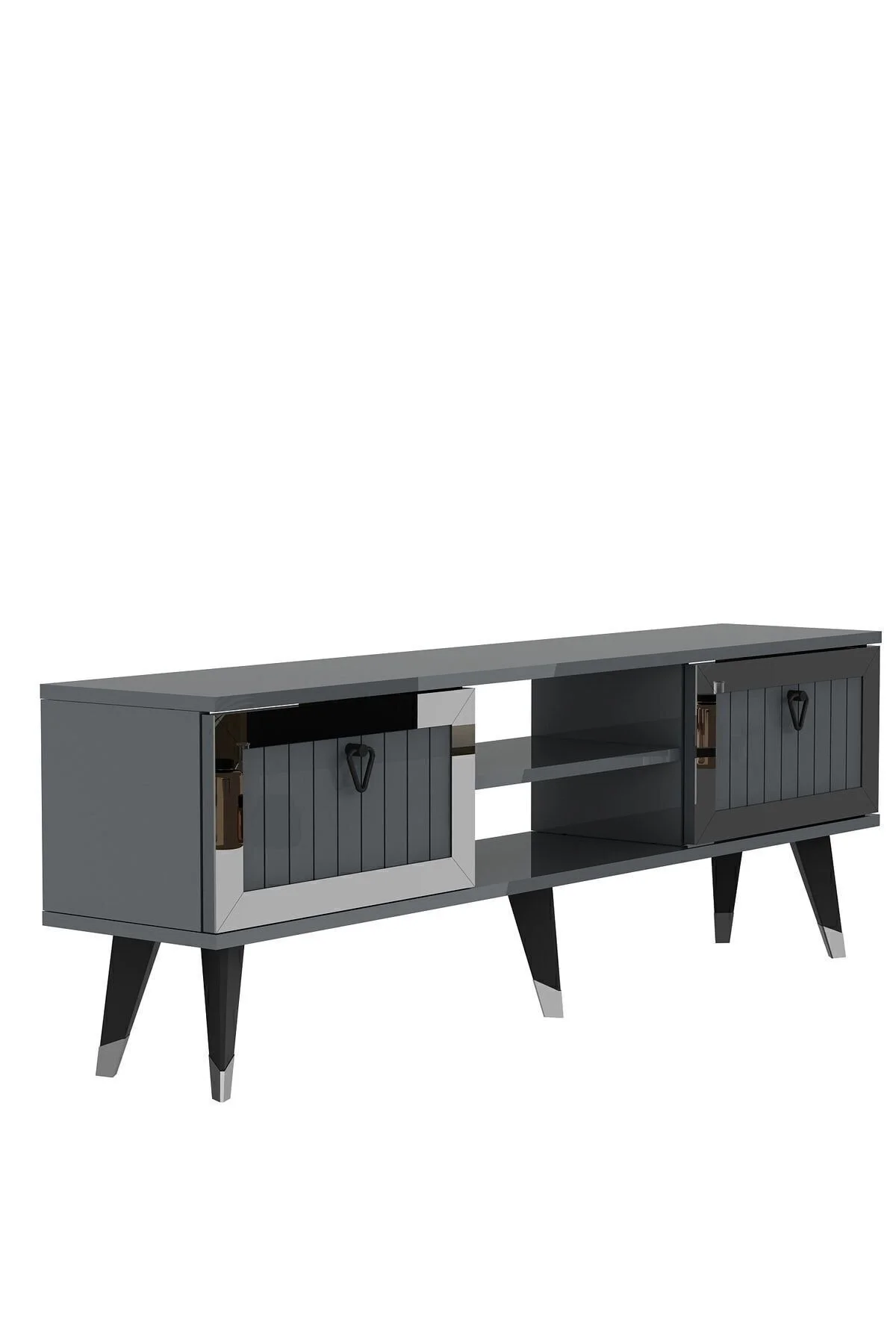 cantek dizayn Lidya Tv Stand Antrasit-gümüş