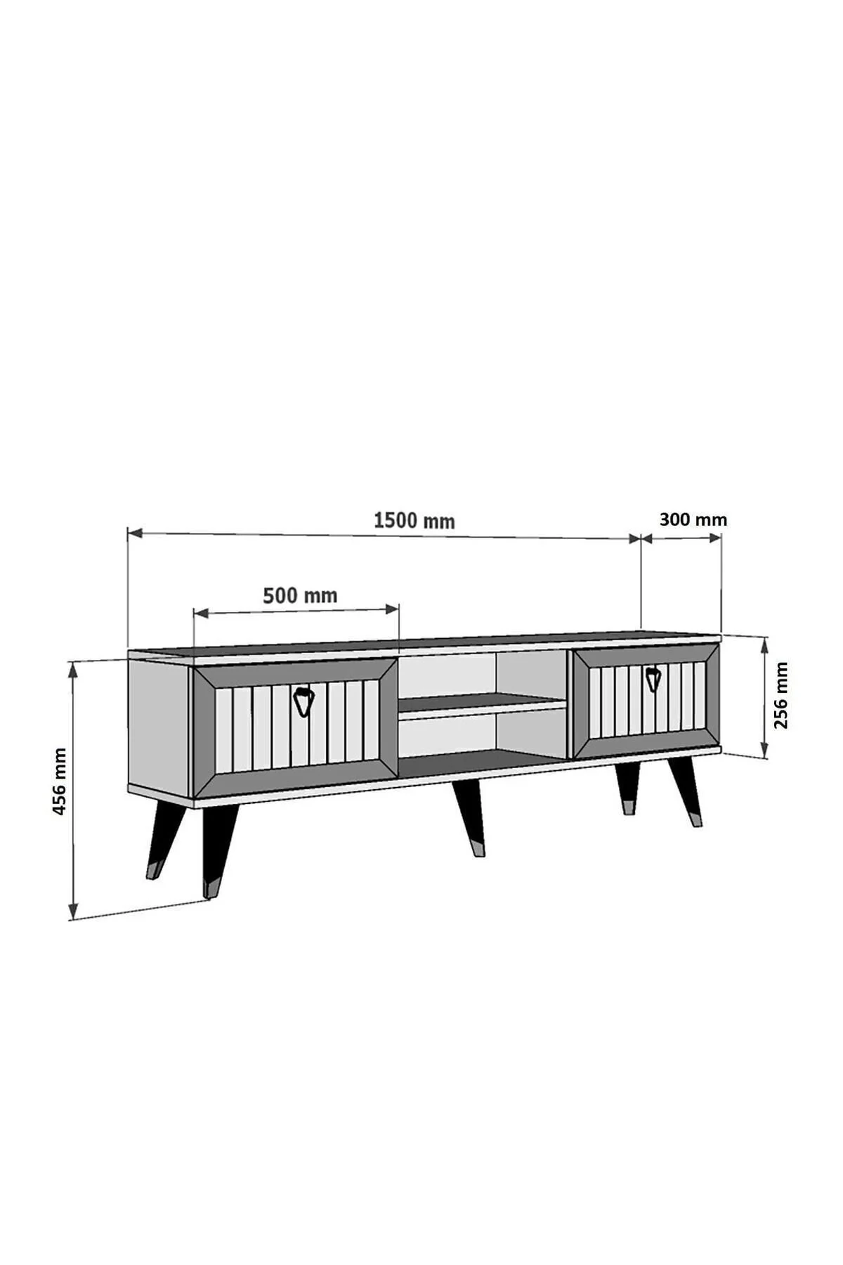 cantek dizayn Lidya Tv Stand Beyaz-gümüş