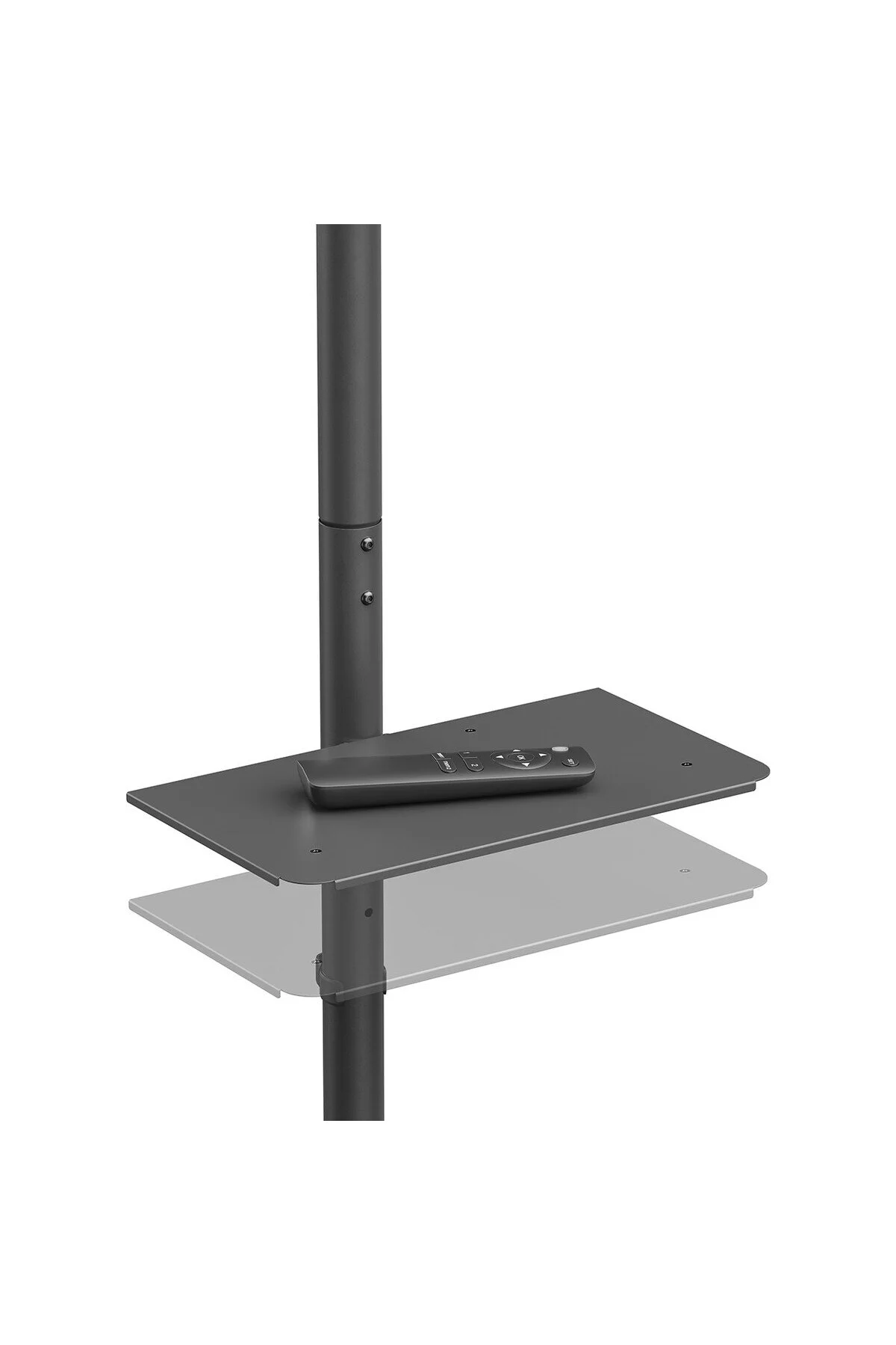 Cletech Tekerlekli Tv Standı 32"-55" | Ekonomik Seri | Yükseklik Ayarlı | Raflı | 35 kg Kapasiteli