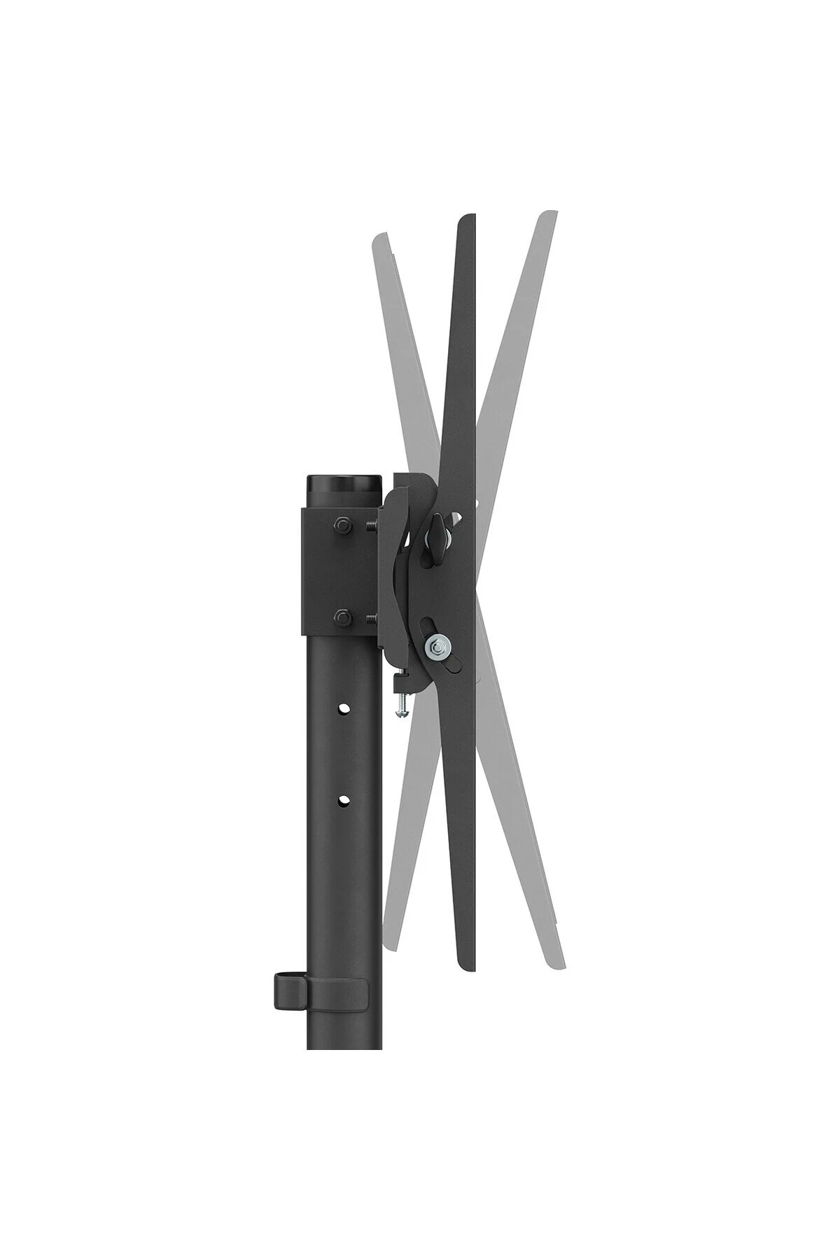 Cletech Tekerlekli Tv Standı 32"-55" | Ekonomik Seri | Yükseklik Ayarlı | Raflı | 35 kg Kapasiteli
