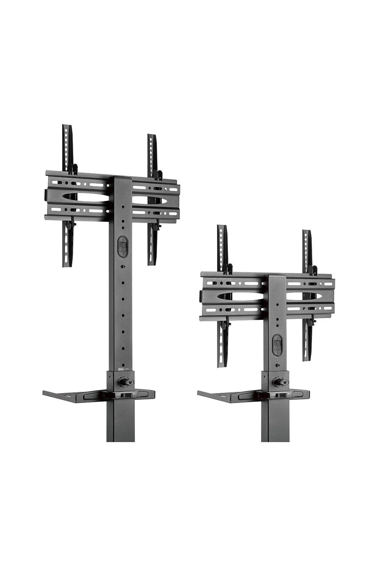 Cletech Tekerlekli Tv Standı 32"-55" | Yükseklik Ayarlı | Eğilebilir | Raflı | 35 kg Taşıma Kapasiteli